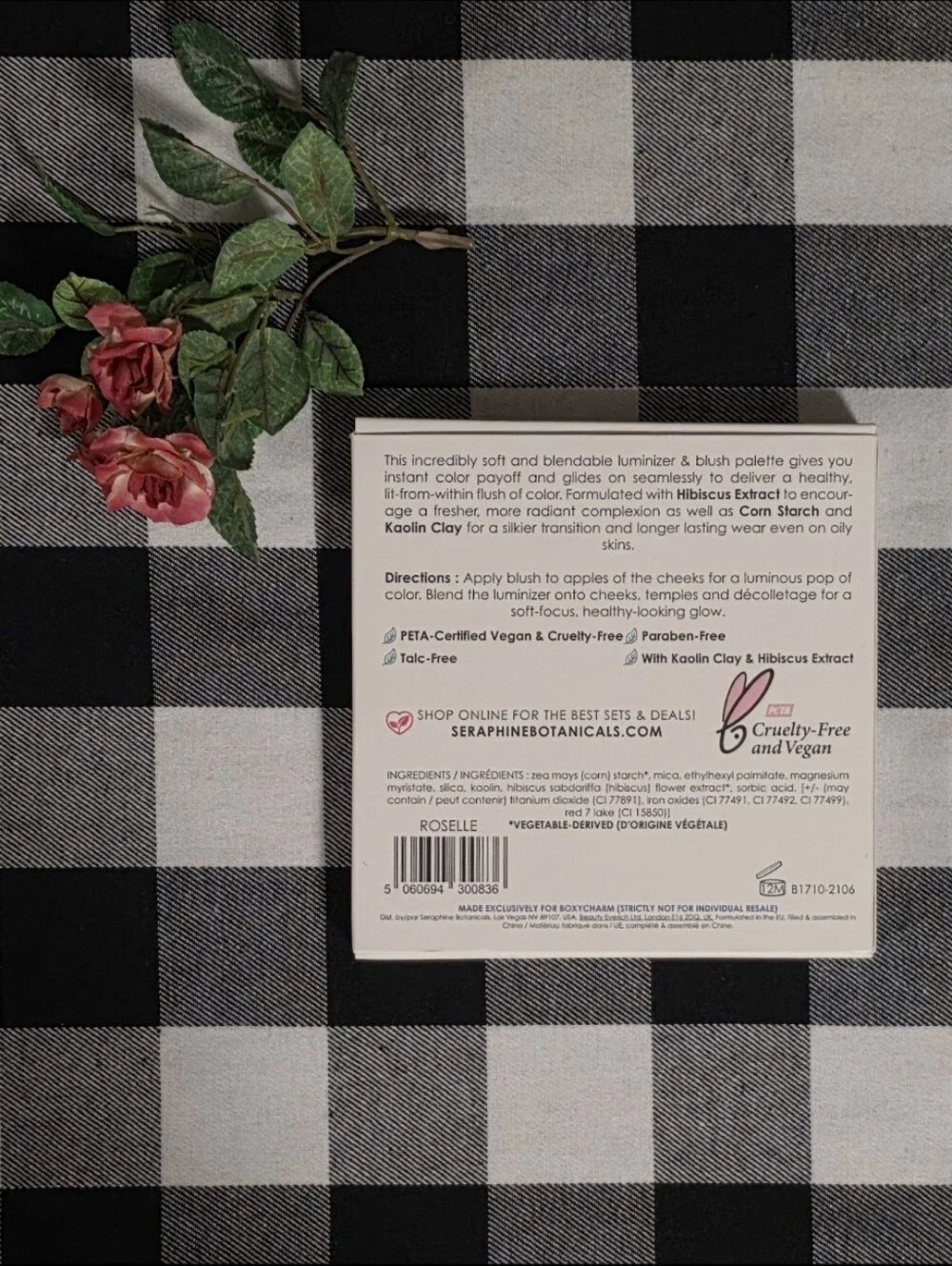 Seraphine Botanicals Happy Hibiscus Blush & Luminizer Palette — Peachy Pink